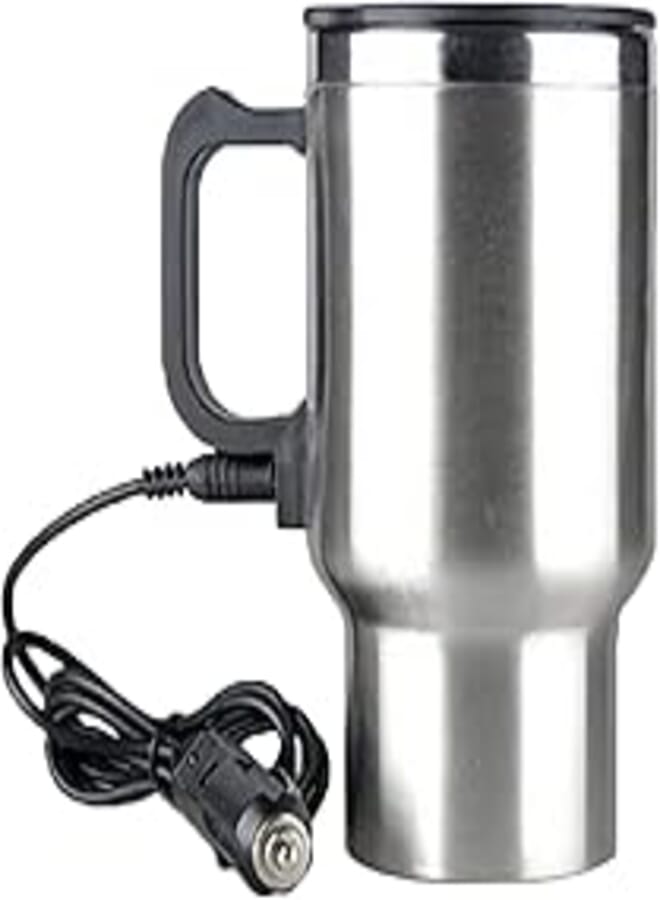 OR Stainless Steel Car Heated Travel Mug, 500ml (Silver)