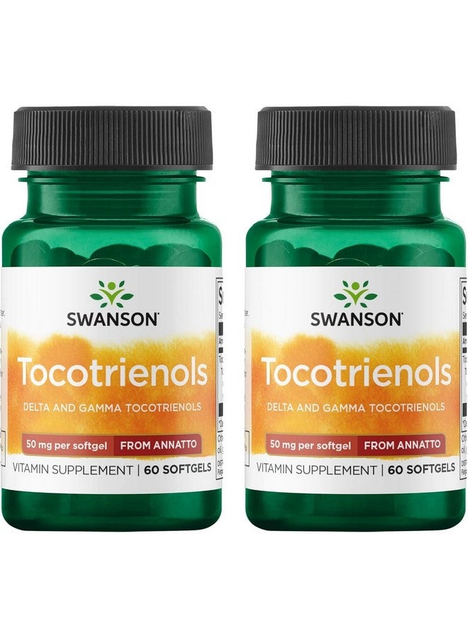 Swanson Deltagold Tocotrienols - Annatto & Vitamin E Tocotrienols - 99% Tocopherol Free (60 Softgels, 50mg Each) (2 Pack) - Image 1