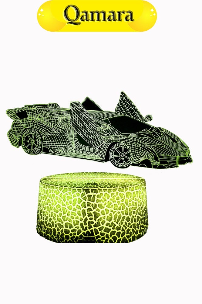 QAMARA 3D table lamp, sports car shape for visual impact, can be placed in the room as a night light and ambient light.  - Image 1