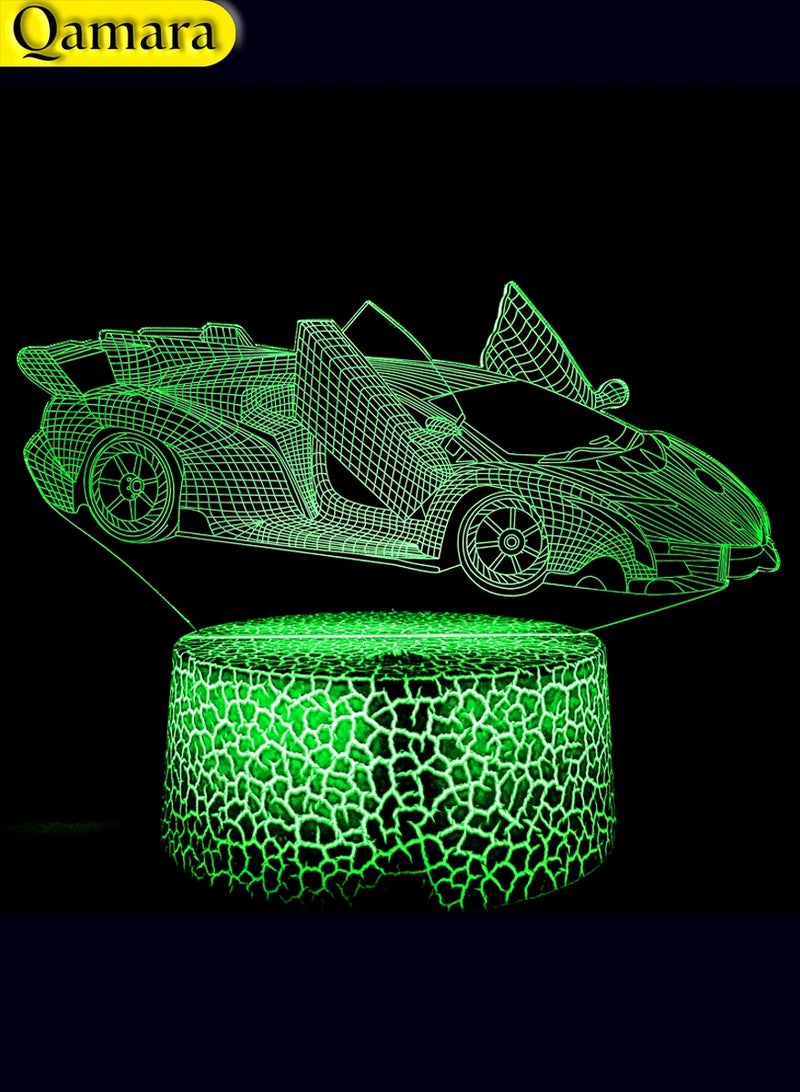 QAMARA 3D table lamp, sports car shape for visual impact, can be placed in the room as a night light and ambient light.  - Image 2