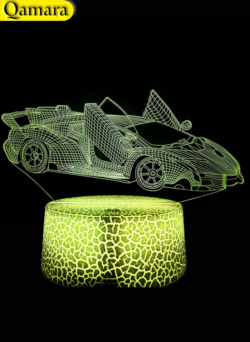 QAMARA 3D table lamp, sports car shape for visual impact, can be placed in the room as a night light and ambient light.  - Image 4