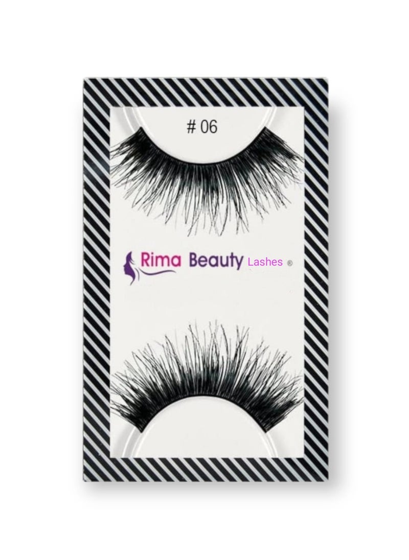 Rima Beauty Lashes - Human HAIR Black # 06 - Image 1