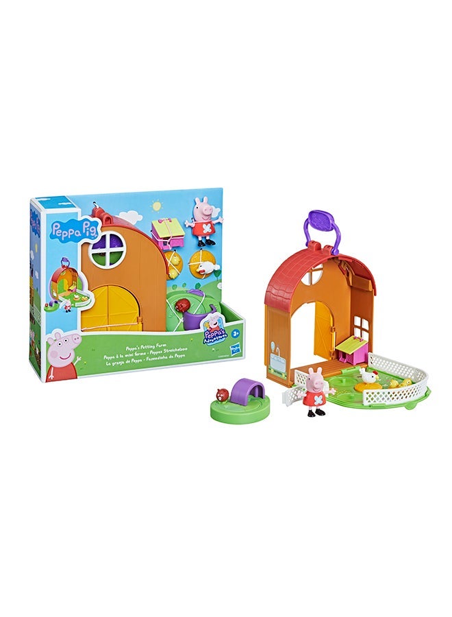 NIBEMINENT Peppa’s Adventures Petting Farm Fun Playset Preschool Toy, Includes 1 Figure And 4 Accessories, Ages 3 Up - Image 1