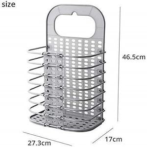 CREDSY Home Hotel Usable Tool Plastic Foldable Household Wall Hanging Laundry Bin BasketLaundry Hamper Bag for Dirty Clothes - Image 2