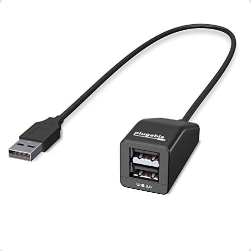 Plugable 2-in-1 USB Splitter with Dual USB 2.0 Ports, Compatible with Windows, Linux, macOS, Chrome OS, USB Multiport Hub for Laptops - Image 1