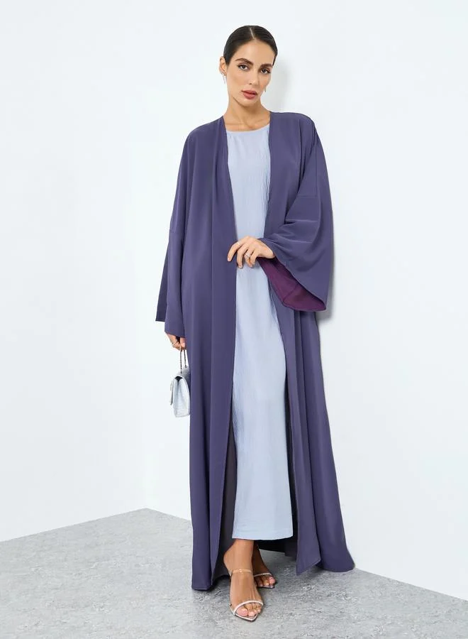 تايك تو عباية سادة بأكمام طويلة