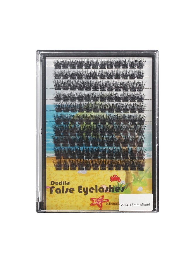 Dedila Large Pack Cluster Eyelash Extensions D Curl Wide Stem Mixed 10121416Mm ;121416Mm;141618Mm Individual False Eyelashes Dramatic Volume Eye Lashes Set (Mixed 121416Mm) - Image 2