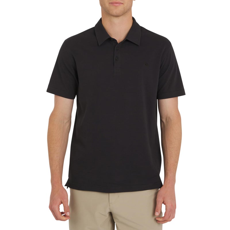 Quiksilver Men's Regular Fit Premium Soft Short Sleeve Oxford Polo Shirt, Black, Large - Image 1