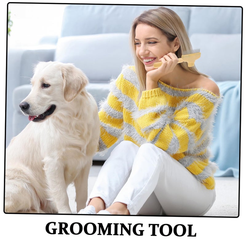 Ergonomic Cat Grooming Comb with Massage Function Easy Shedding Brush Detangling Fur - Image 4
