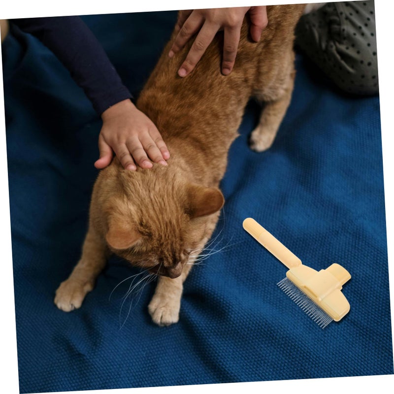 Ergonomic Cat Grooming Comb with Massage Function Easy Shedding Brush Detangling Fur - Image 5