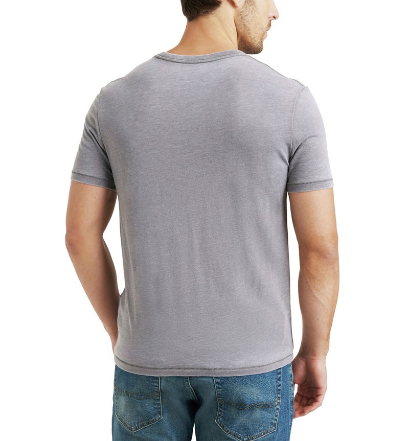 Lucky Brand Men's Venice Burnout V-Neck Tee Shirt, Frost Grey, Large - Image 2