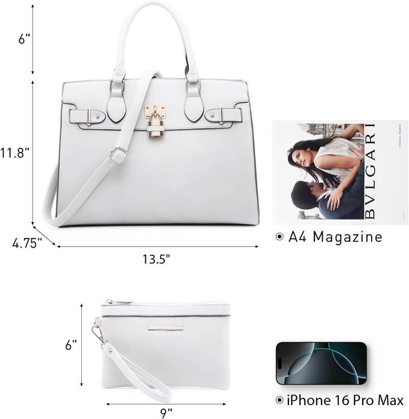 Dasein Women Handbags and Purses Ladies Shoulder Bag Top Handle Satchel Tote Work Bag with Wallet - Image 4