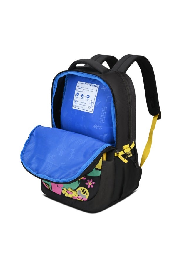 Skybags - SKYBAGS KLAN PLUS 07 Unisex Black School Backpack - SK BPKPLS7BLK - Image 1