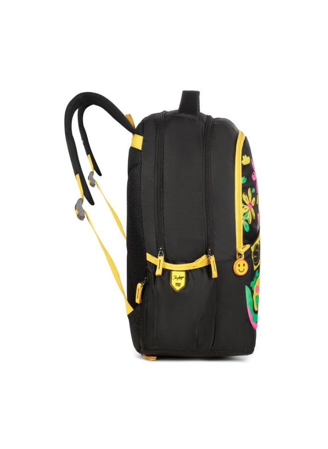 Skybags - SKYBAGS KLAN PLUS 07 Unisex Black School Backpack - SK BPKPLS7BLK - Image 1