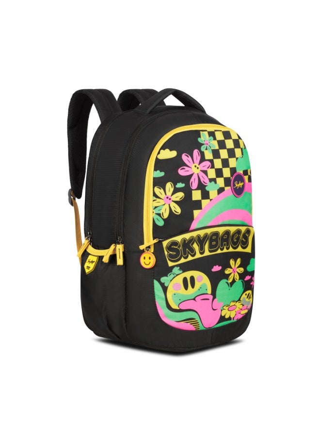 Skybags - SKYBAGS KLAN PLUS 07 Unisex Black School Backpack - SK BPKPLS7BLK - Image 1