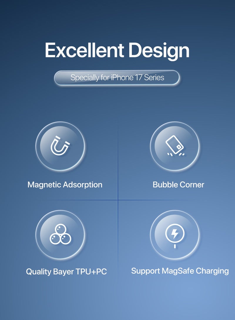 Wtech Apple iPhone 17 Pro 5G 2025 TPU Shockproof Slim Fit Drop-Resistant Full Body Crystal Clear Hard PC Protective Case Cover (MCTPTN) - Clear - Image 5