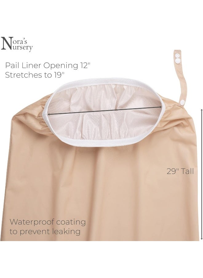 Nora's Nursery - Nora's Nursery Pail Liner for Cloth Diapers - Reusable and Washable - Fits all Standard Diaper Pails - Waterproof Pail Liner with Strap for Diaper Pails, Laundry & Kitchen Garbage Cans (Forest - 2 Pk) - Image 1