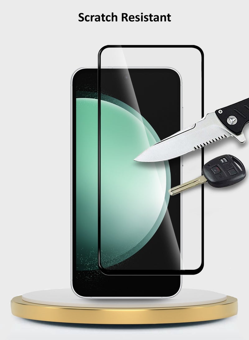 Wtech Samsung Galaxy S24 FE 5G 2024 Premium E2E Full Glue Full Cover Tempered Glass Screen Protector (MSGECN) - Clear/Black - Image 3