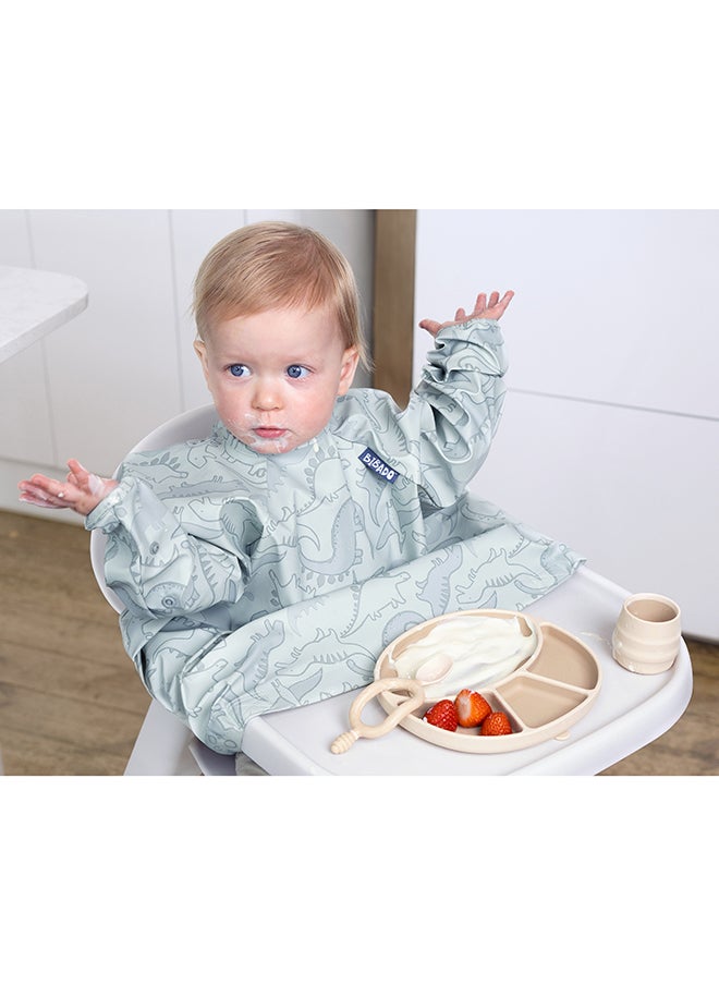 bibado - Silicone Suction Divider Plate,  Teaching Little Ones Cutlery Control And Vital Independent Feeding Skills Suitable For 6 Months To 3 Years - Fawn - Image 1
