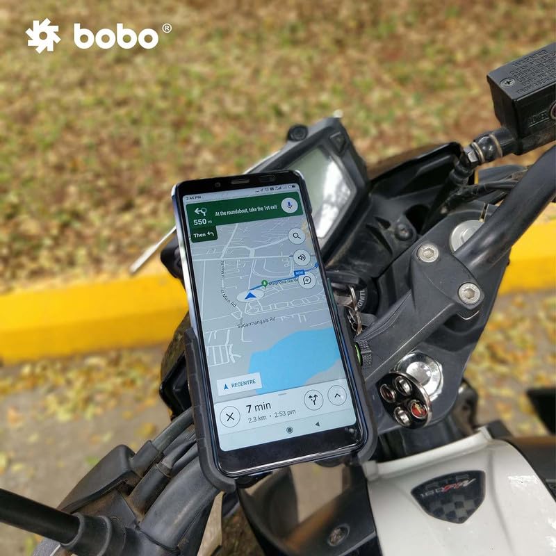 Bobo BM4 Jaw-Grip Waterproof Bike/Motorcycle/Scooter Mobile Phone Holder Mount, Ideal for Maps and GPS Navigation (Black) - Image 5
