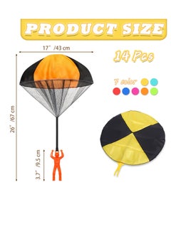 Daytoyz 12 Pcs Parachute Toy,Tangle Free Outdoor Flying Parachute,Hand Throw Flying Toys for Children's,Kids,Boys,Girls,Gifts,Party Favors,No Battery nor Assembly Required  - Image 2