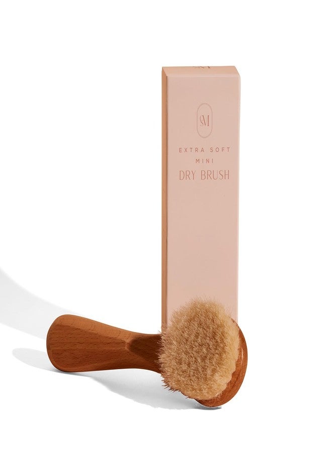 c s m CSM Extra-Soft Mini Dry Brush for Sensitive Skin - Gentle Exfoliation with Natural Goat Hair Bristles, Improves Circulation & Boosts Radiance - Image 1