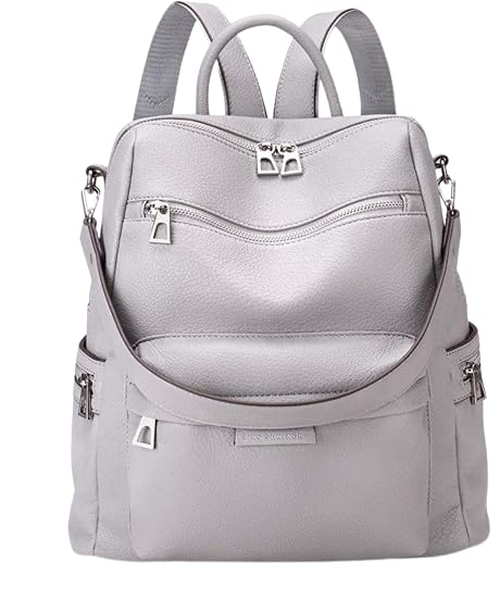 MUCHOVA Casual Backpack For Women Anti Theft Bag Daily Purpose Use Backpack For Women Pink (Grey) - Image 1