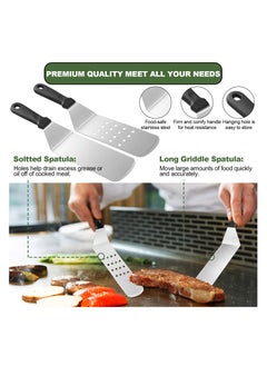 Anmi 35PCS Griddle Accessories Kit, Flat Top Grill Accessories Set , Grill Spatula Set with Enlarged Spatulas, Basting Cover, Scraper for Outdoor Barbecue  - Image 3
