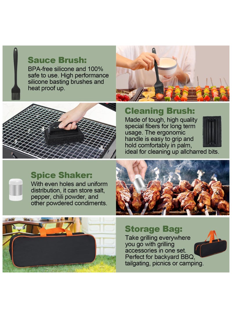 Anmi - 35PCS Griddle Accessories Kit, Flat Top Grill Accessories Set , Grill Spatula Set with Enlarged Spatulas, Basting Cover, Scraper for Outdoor Barbecue - Image 1