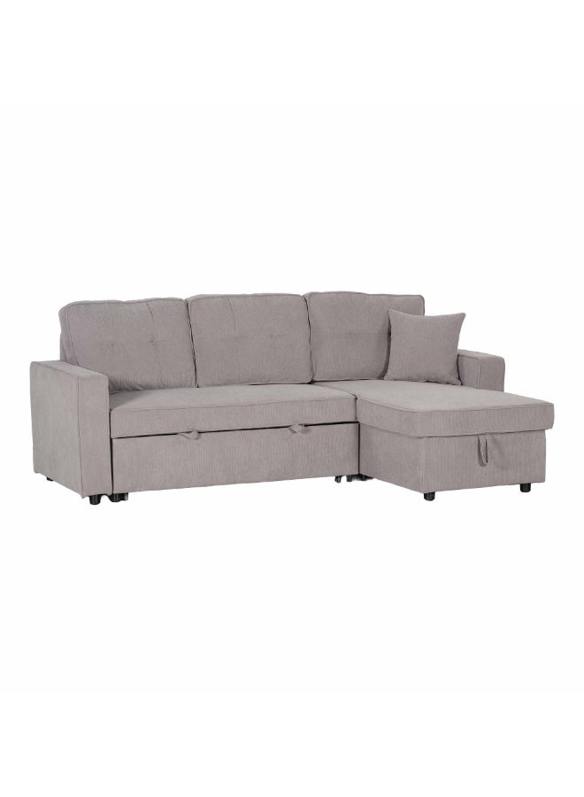 Royaloak Ranger Fabric Sofa Bed with Storage 2 In 1 Convertible Design Upholstered Finish Lounger with Hidden Storage Pocket Springs for Comfort Square Armrest Modern Sofa Bed for Living Room and Compact Spaces - Image 4