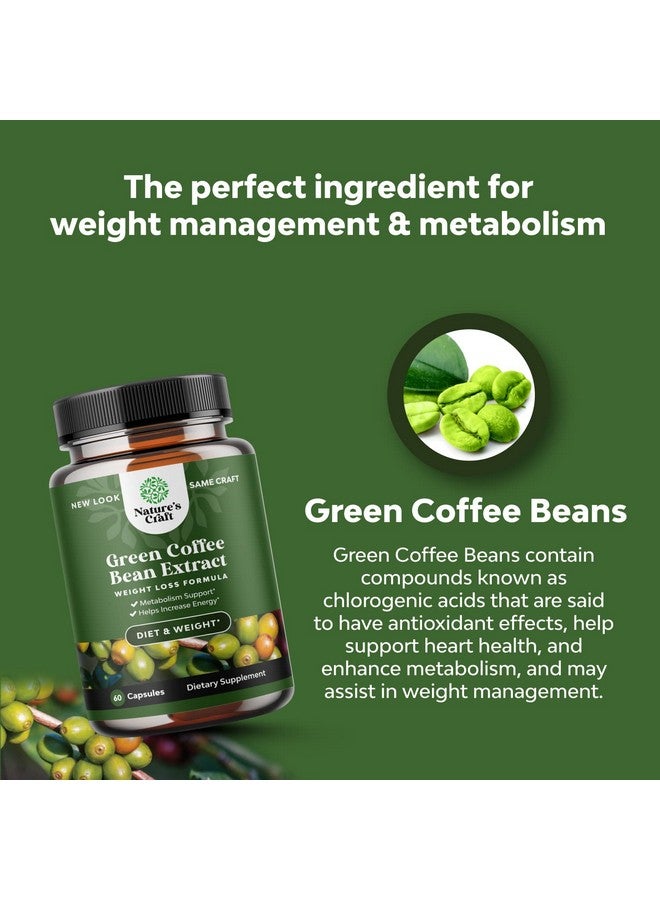 Pure Green Coffee Bean Extract Super Energizing Green Coffee Extract With 50% Chlorogenic Acid For Antioxidant Heart Health Mental Focus And Size Reduction Natural Energy Supplement For Adults