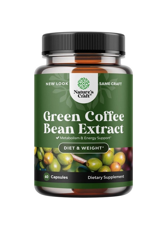 Pure Green Coffee Bean Extract Super Energizing Green Coffee Extract With 50% Chlorogenic Acid For Antioxidant Heart Health Mental Focus And Size Reduction Natural Energy Supplement For Adults