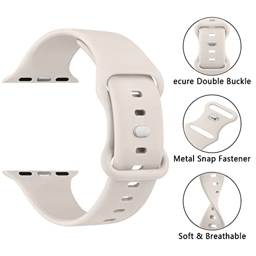 Tobfit Watch Strap Compatible for Apple Watch Series 8 7 6 5 4 3 2 1 SE 45mm 44mm 42mm 41mm 40mm 38mm(Watch Not Included), Smartwatch band for Men Women, Strap for iWatch 8 7 6 5 4 3 2 1(38mm Star) - Image 3