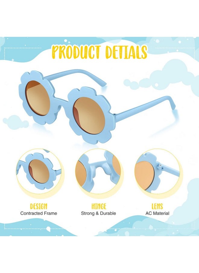 Cindeer - 36 Pcs Retro Flower Sunglasses Daisy Flower Headbands Peace Sign Necklace Set Groovy Party Decorations Hippie Costume Accessories 60S 70S Party Favors For Kids - Image 1