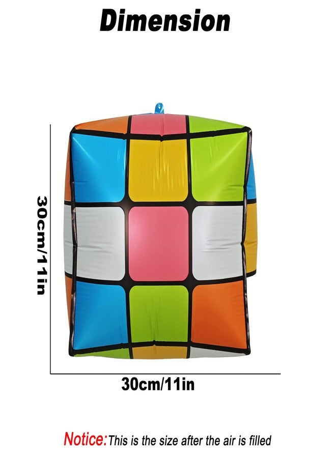 CHANGZHONG 2pcs 4D Extra Large Square Grid Inflatable Aluminum Film Balloons 22 Inch Giant Dice Balloons for Party Casino Theme Game Decoration Indoor Outdoor Wide Game Lawn Game - Image 2