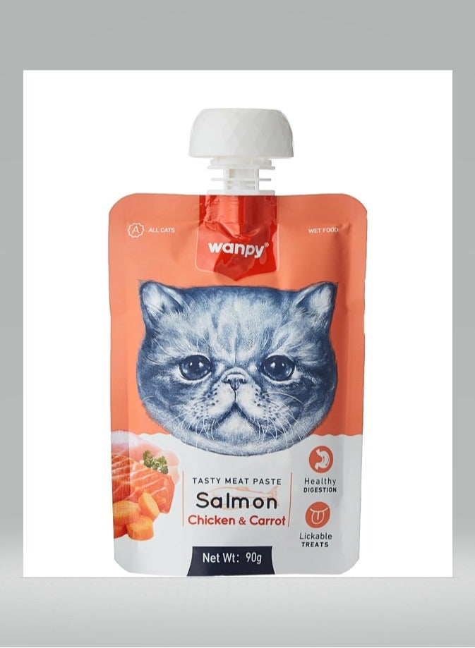 Wanpy Wanpy Fresh Salmon & Chicken Cat Meat Paste 90g 