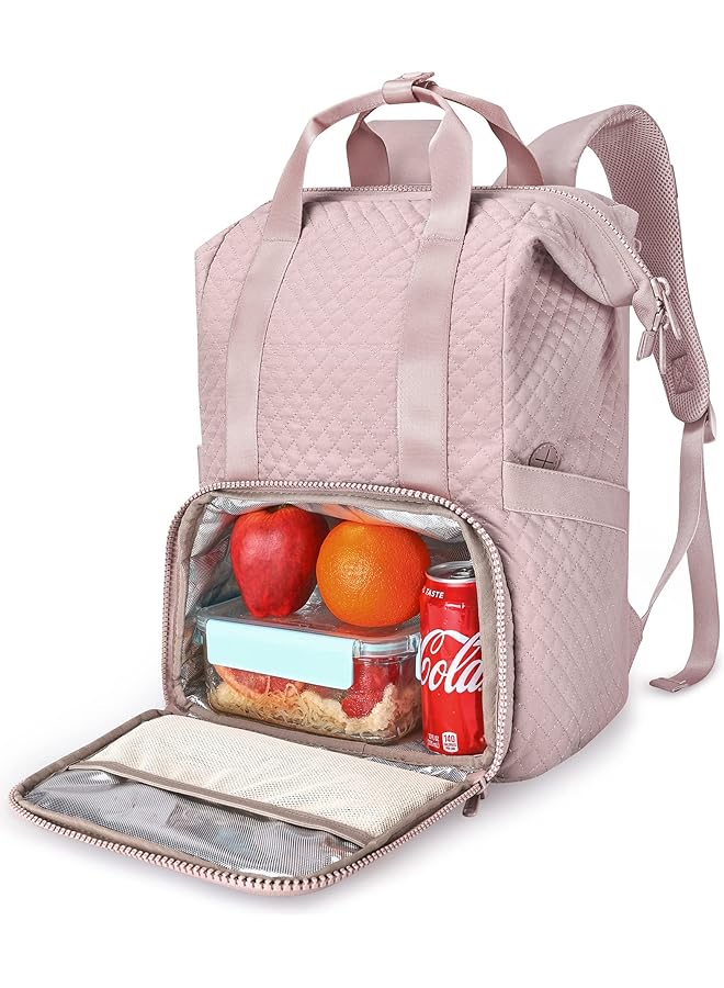 BAGSMART Lunch Backpack Insulated Cooler Backpacks Lunch Box 15.6 Inch Laptop Backpack For Men Women  - Image 1