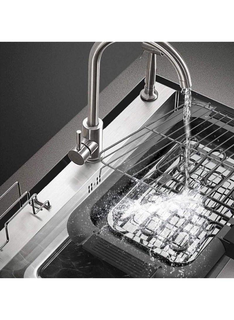 BBQ Electric Grill Portable Tabletop Grill Kitchen BBQ Grills Adjustable Temperature Control, Removable Water Filled Drip Tray, 2000W,Black - Image 3