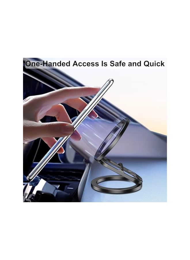 Green Tiger Double Magnetic Ring Holder | MagSafe Compatible Stand for iPhone 12/13/14/15/16 Series | 360° Rotation & Adjustable Angle | Foldable Aluminum Design | Universal for All Smartphones - Image 5