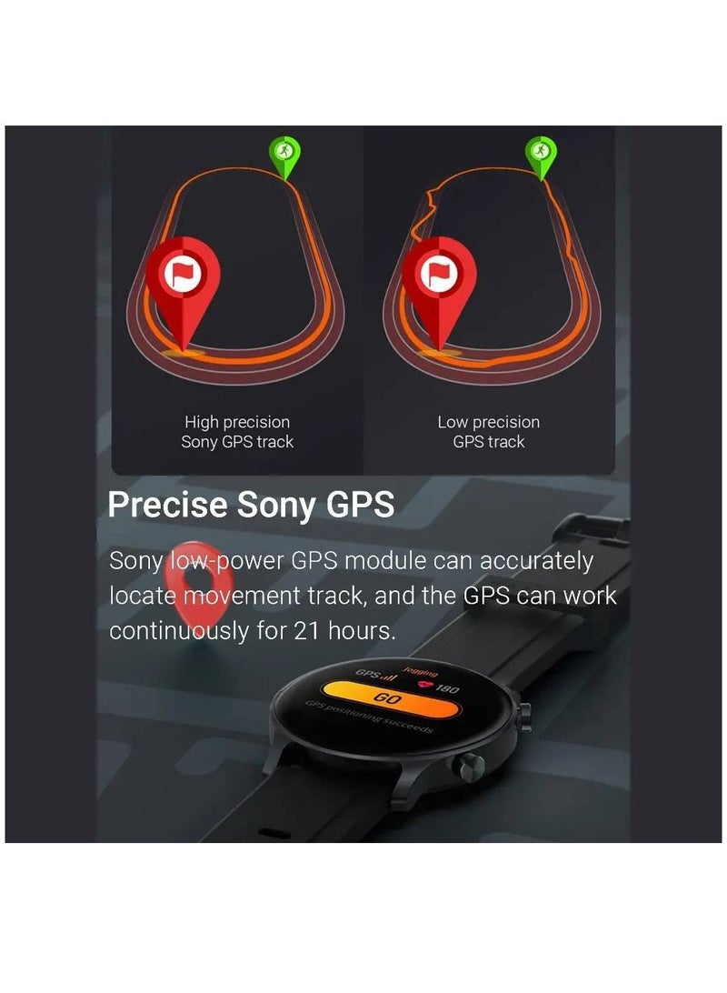 miYou RS3 HD Screen Heart Rate Monitor IPS Waterproof Bluetooth Calling Smartwatch For Men Women Black - Image 4