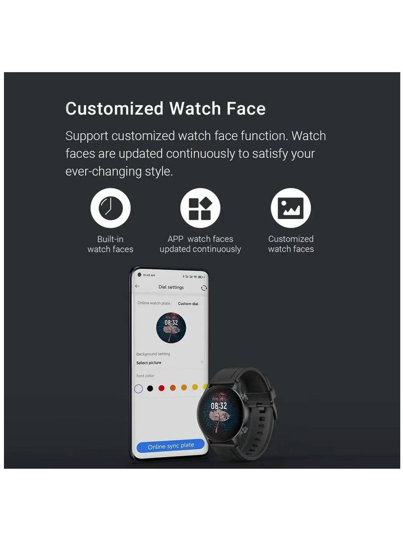 miYou RS3 HD Screen Heart Rate Monitor IPS Waterproof Bluetooth Calling Smartwatch For Men Women Black - Image 5