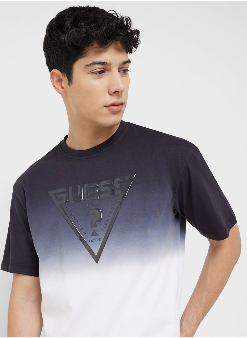 GUESS Ombre Crew Neck T-Shirt  - Image 3