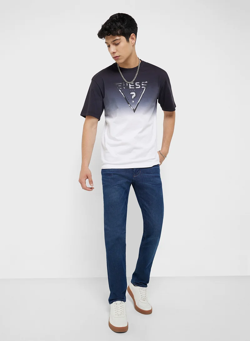 جس Ombre Crew Neck T-Shirt