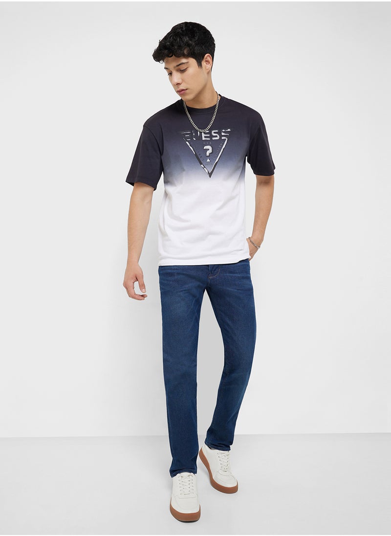 GUESS Ombre Crew Neck T-Shirt  - Image 4