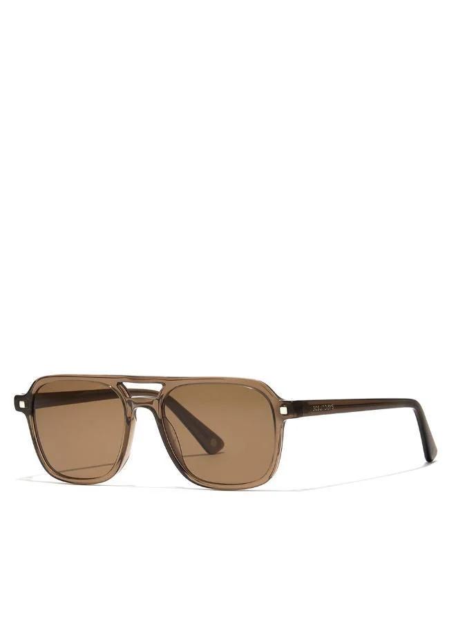 30Sundays 30Sundays NAVIGATOR,Men Sunglasses, Aviator Sunglasses, UV Protection: UV400 (Brown,Brown)