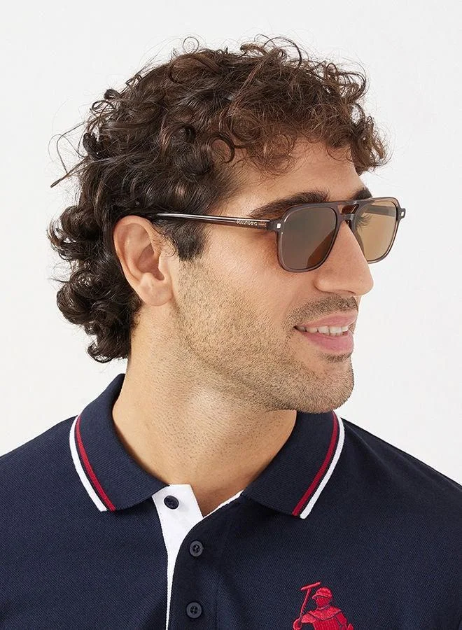 30Sundays 30Sundays NAVIGATOR,Men Sunglasses, Aviator Sunglasses, UV Protection: UV400 (Brown,Brown)
