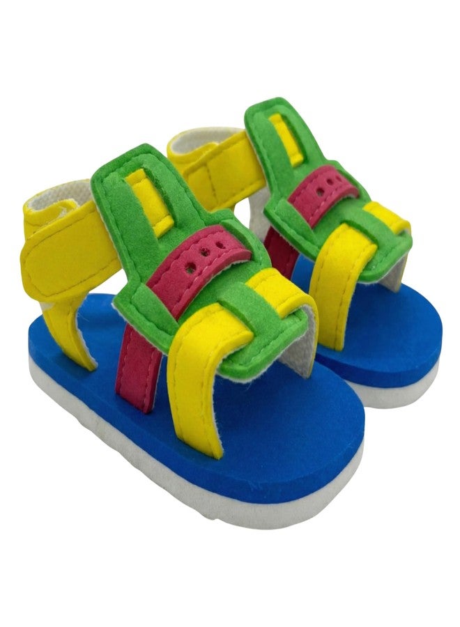 PureSole Lightweight Summer Sandals for 6-12 Months Babies | Secure All Side Support Design with Velcro Closure | Anti-Skid Sole for Early Walkers | Soft, Breathable & Comfortable Daily Wear Sandals (Blue/Yellow) - Image 1