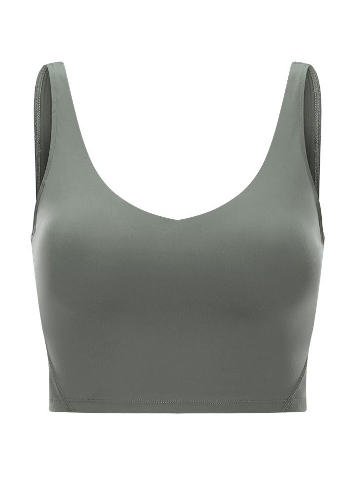 Women's Tank Top Padded Sports Bra Running Workout Yoga Crop Top - Image 1