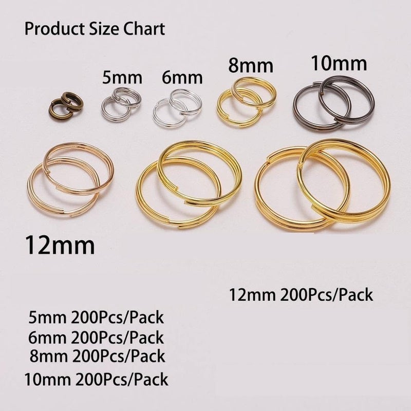 حلقات القفز المفتوحة البرونزية العتيقة 10x0 7 مم موصلات حلقة مزدوجة لصنع المجوهرات DIY - Image 3