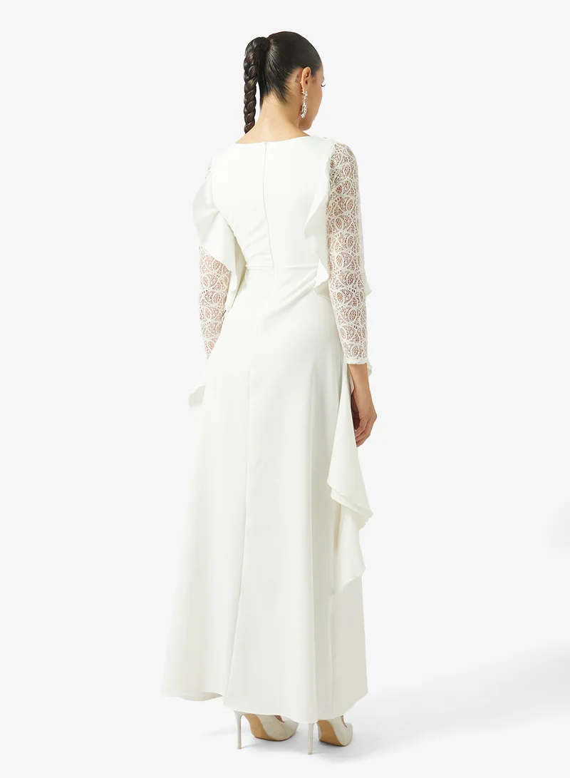 خزانة Dress With Sheer Sleeves
